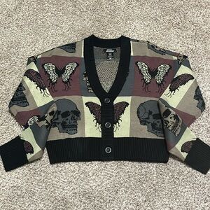 Social Collision Butterfly SM crop sweater